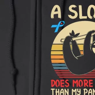 A Sloth Does More Work Than My Pancreas Full Zip Hoodie