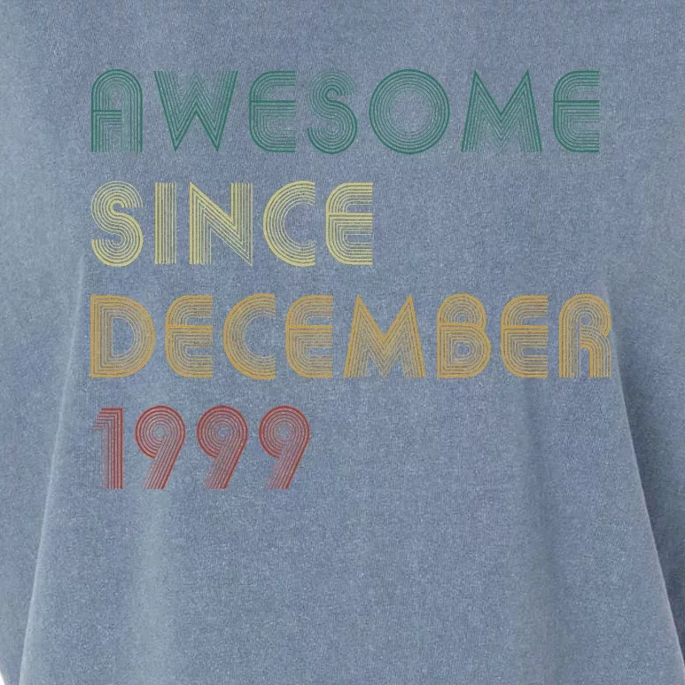 Awesome Since December 1999 Vintage Retro Birthday Garment-Dyed Women's Muscle Tee