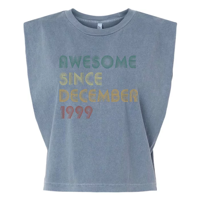 Awesome Since December 1999 Vintage Retro Birthday Garment-Dyed Women's Muscle Tee