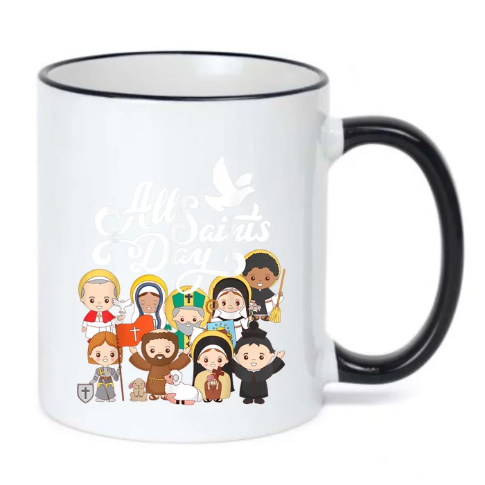 All Saints Day Kids Catholic St Francis Therese Joan Of Arc Black Color Changing Mug