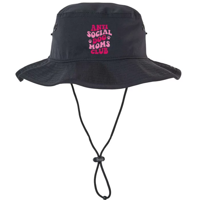 Anti Social Dog Moms Club Funny Dog Mom Groovy Gift Legacy Cool Fit Booney Bucket Hat