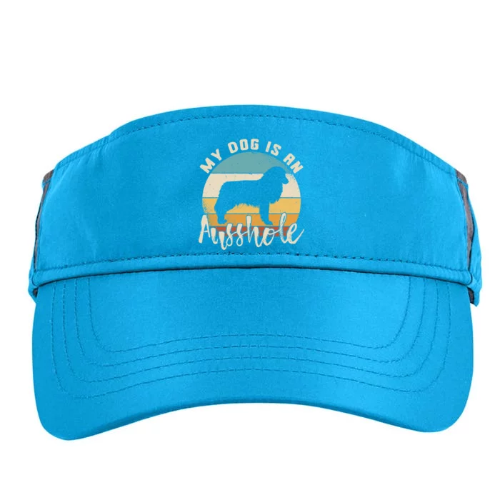 Australian Shepherd Dog Is An Ausshole Retro Aussie Shepherd Gift Adult Drive Performance Visor