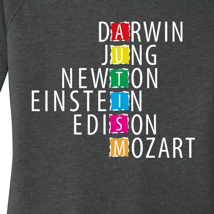 Autism Support Darwin Jung Newton Einste In Edison Mozart Women's Perfect Tri Tunic Long Sleeve Shirt