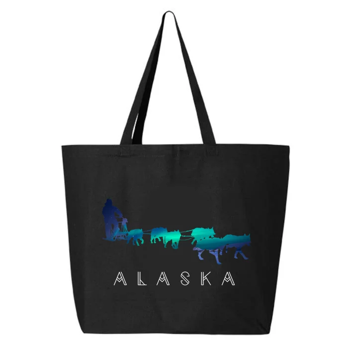 Alaska Sled Dogs Mushing Sled Dog Team A.U.R.O.R.A Borealis Scene 25L Jumbo Tote