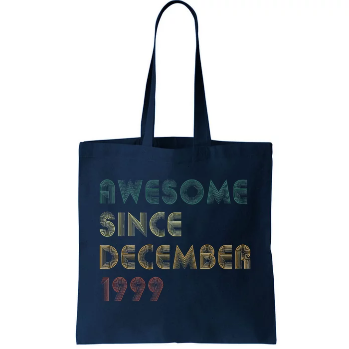 Awesome Since December 1999 Vintage Retro Birthday Tote Bag