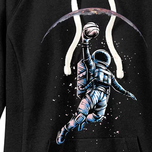 Astronaut Slam Dunk Space Basketball Lover Cool Universe Women's Fleece Hoodie