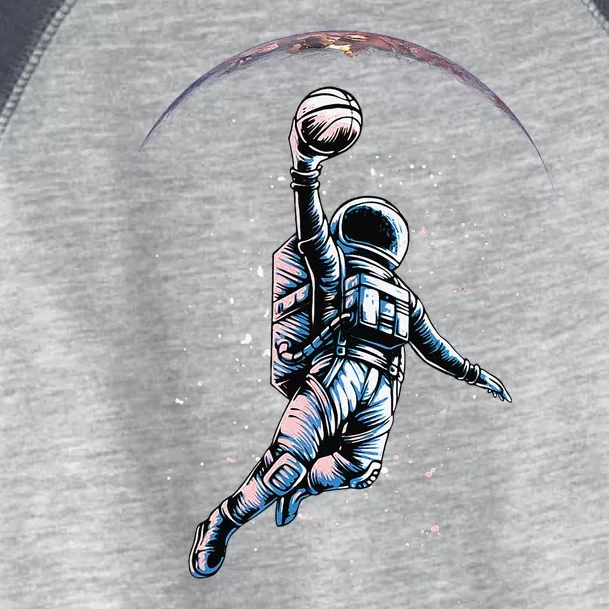 Astronaut Slam Dunk Space Basketball Lover Cool Universe Toddler Fine Jersey T-Shirt