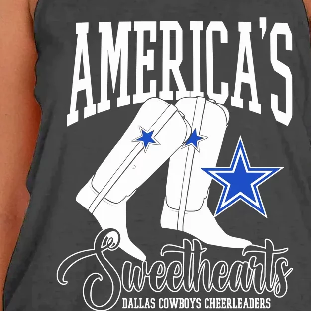 America’S Sweethearts Dallas Cowboy Cheerleaders Women's Knotted Racerback Tank