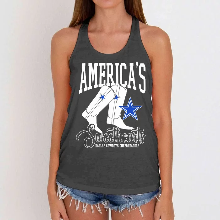 America’S Sweethearts Dallas Cowboy Cheerleaders Women's Knotted Racerback Tank