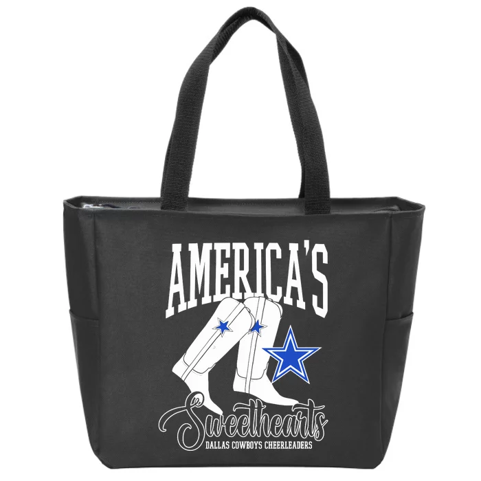 America’S Sweethearts Dallas Cowboy Cheerleaders Zip Tote Bag