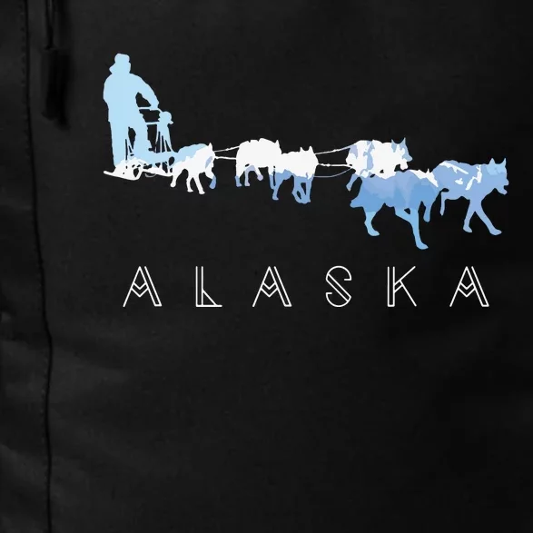 Alaska Sled Dogs Mushing Sled Dog Team Snow Mountain Scene Daily Commute Backpack