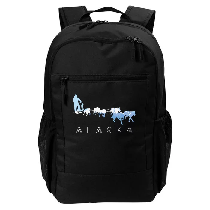 Alaska Sled Dogs Mushing Sled Dog Team Snow Mountain Scene Daily Commute Backpack