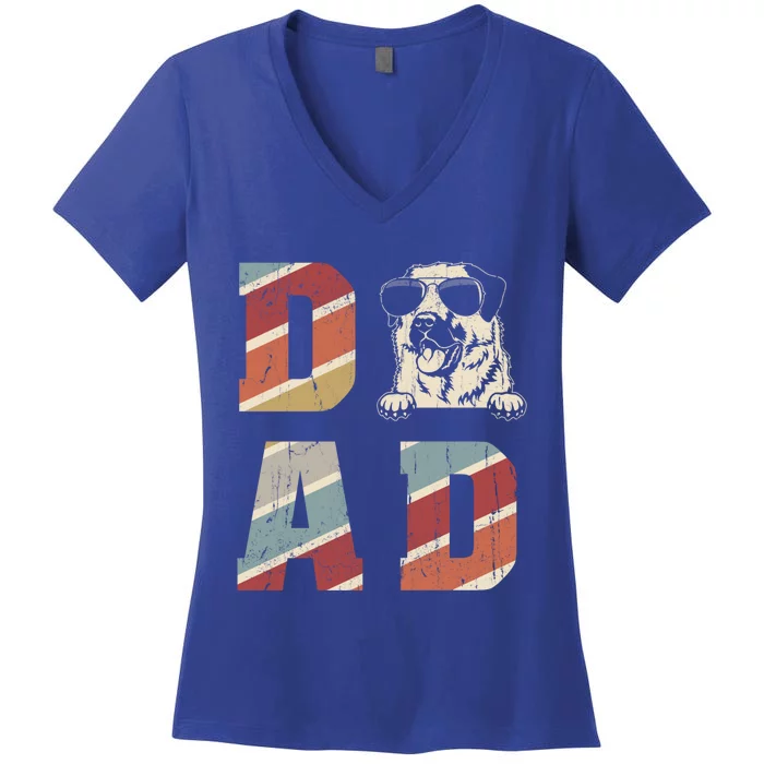 Anatolian Shepherd Dad Cool For Dog Dad Retro Vintage Gift Women's V-Neck T-Shirt