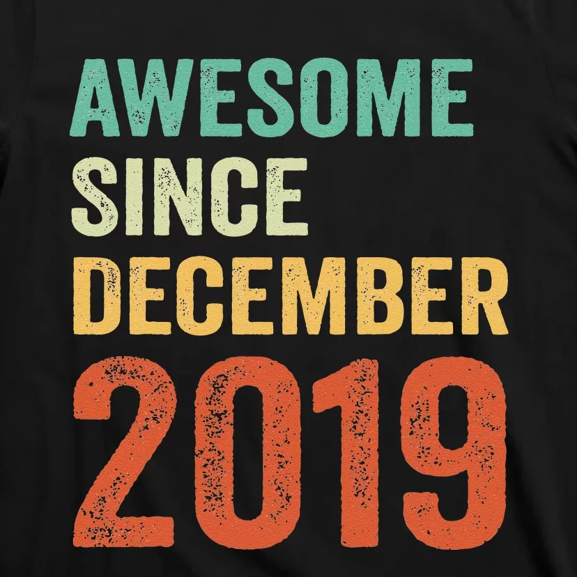 Awesome Since December 2019 3rd Birthday 3 Years Old Gift T-Shirt