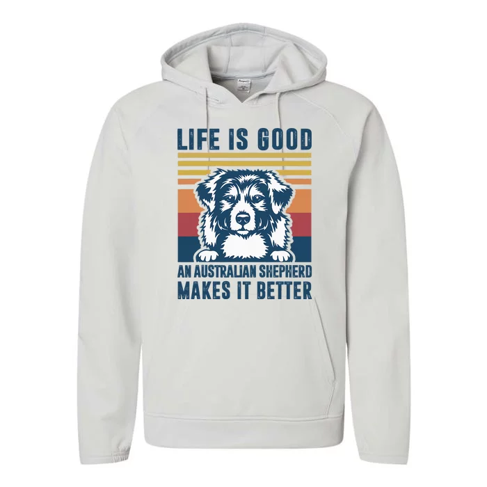 Australian Shepherd Dog Gifts Men Women Australian Shepherd Performance Fleece Hoodie