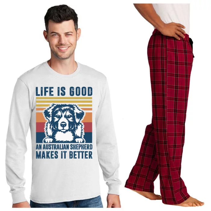 Australian Shepherd Dog Gifts Men Women Australian Shepherd Long Sleeve Pajama Set