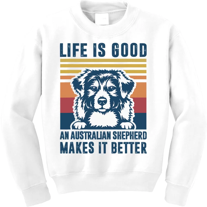 Australian Shepherd Dog Gifts Men Women Australian Shepherd Kids Sweatshirt