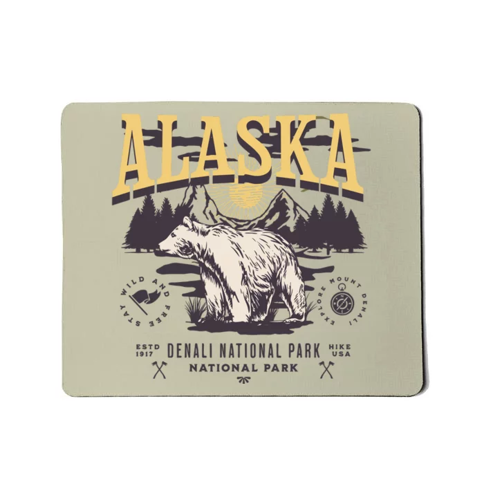 Alaska Sweatshirt Denali National Park Preppy Mousepad