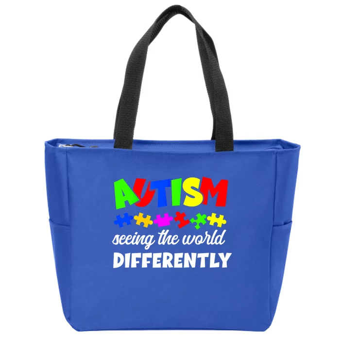 Autism Son Daughter Seeing The World Differently Gift Zip Tote Bag