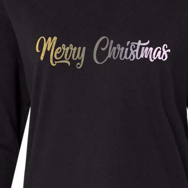 A Simple Design For Merry Christmas Womens Cotton Relaxed Long Sleeve T-Shirt