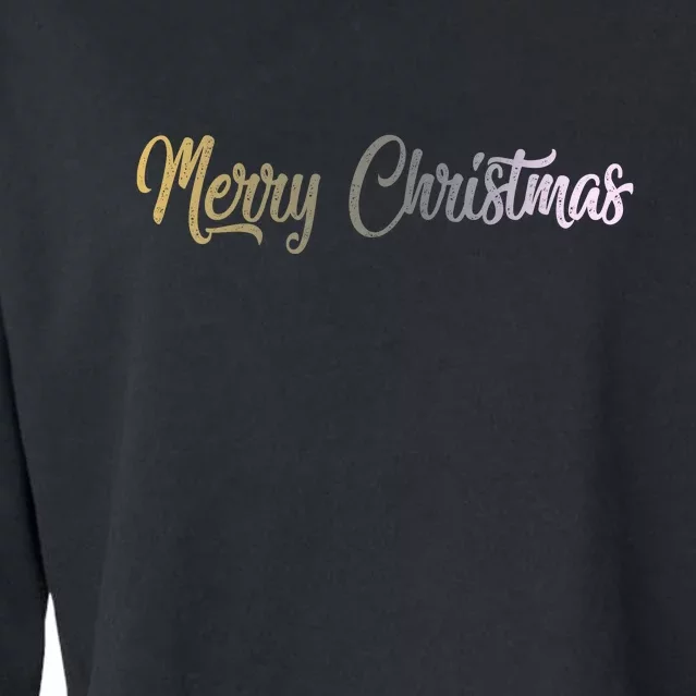 A Simple Design For Merry Christmas Cropped Pullover Crew