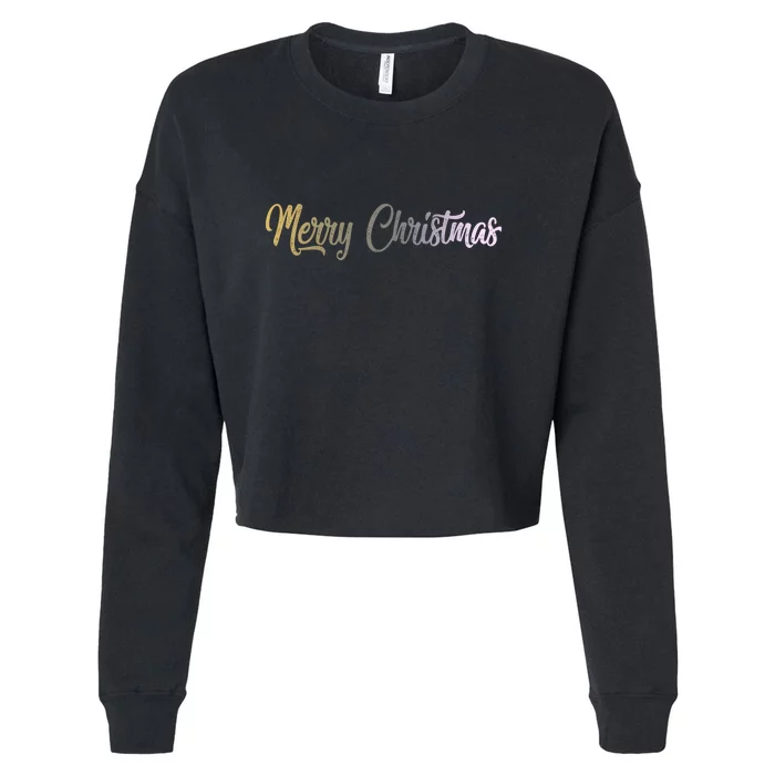 A Simple Design For Merry Christmas Cropped Pullover Crew