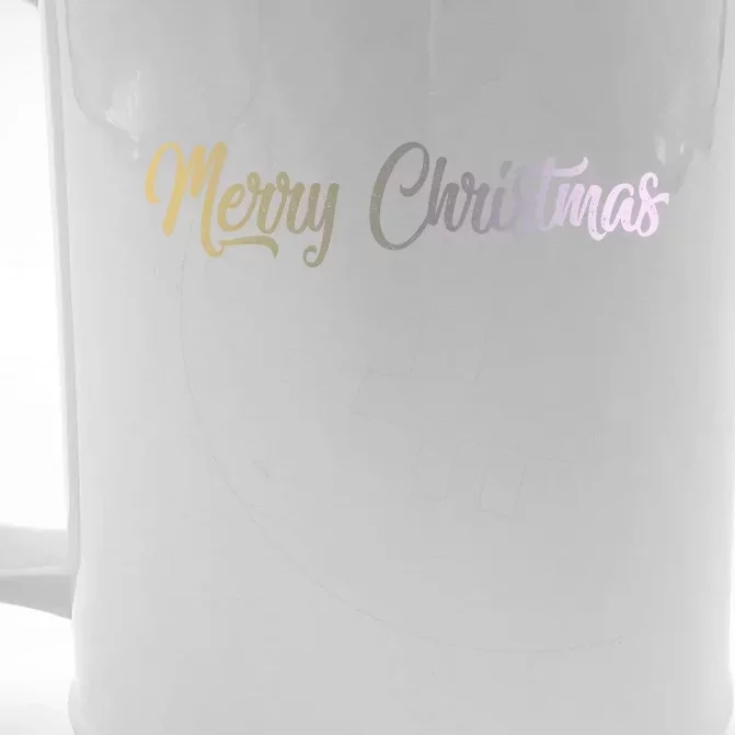 A Simple Design For Merry Christmas Front & Back Beer Stein