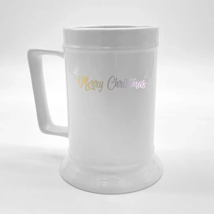 A Simple Design For Merry Christmas Front & Back Beer Stein