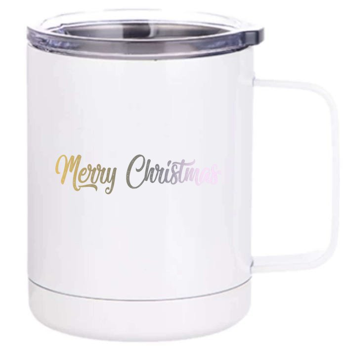 A Simple Design For Merry Christmas Front & Back 12oz Stainless Steel Tumbler Cup