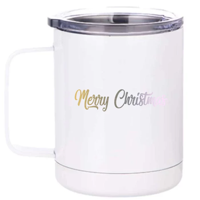 A Simple Design For Merry Christmas Front & Back 12oz Stainless Steel Tumbler Cup