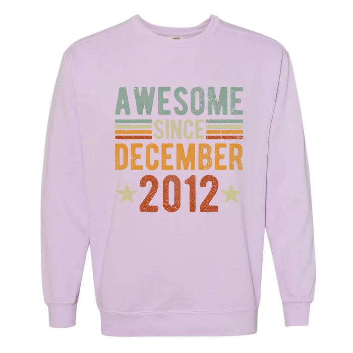 Awesome Since December 2012 10 Years Old tee shirt 10th year Garment-Dyed Sweatshirt