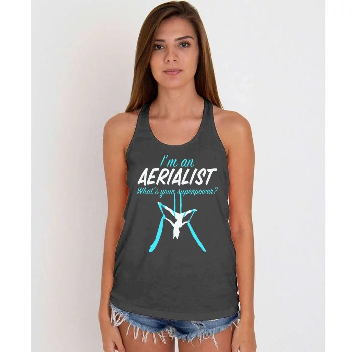 Aerial Silks Dancer Aerialist Air Yoga Acrobatics Women Gift Women's Knotted Racerback Tank