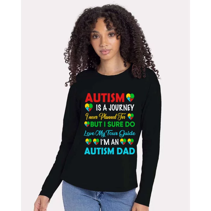 Autism Spectrum Disorder Dad Proud Awareness Puzzle Daddy Gift Womens Cotton Relaxed Long Sleeve T-Shirt