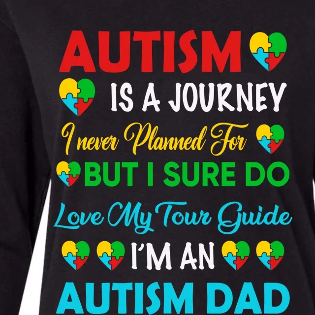 Autism Spectrum Disorder Dad Proud Awareness Puzzle Daddy Gift Womens Cotton Relaxed Long Sleeve T-Shirt