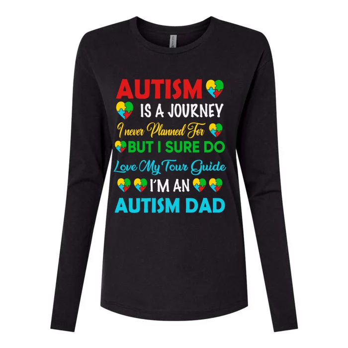 Autism Spectrum Disorder Dad Proud Awareness Puzzle Daddy Gift Womens Cotton Relaxed Long Sleeve T-Shirt