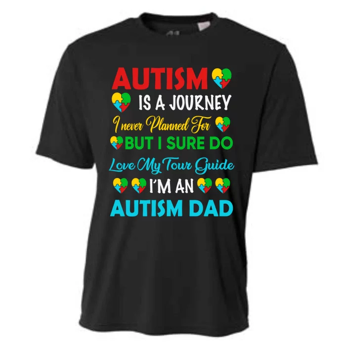 Autism Spectrum Disorder Dad Proud Awareness Puzzle Daddy Gift Cooling Performance Crew T-Shirt