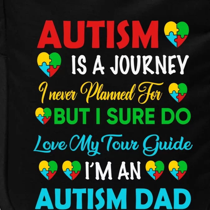 Autism Spectrum Disorder Dad Proud Awareness Puzzle Daddy Gift Impact Tech Backpack