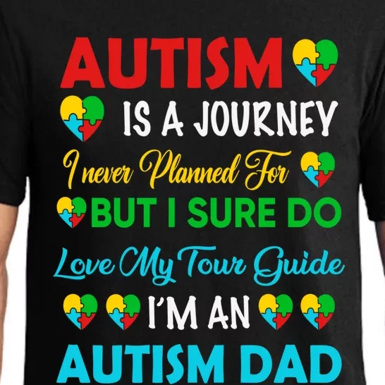 Autism Spectrum Disorder Dad Proud Awareness Puzzle Daddy Gift Pajama Set