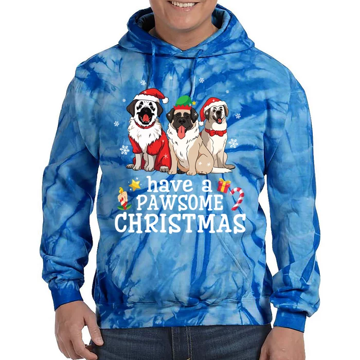 Anatolian Shepherd Dogs Merry Day Have A Pawsome Christmas Gift Tie Dye Hoodie