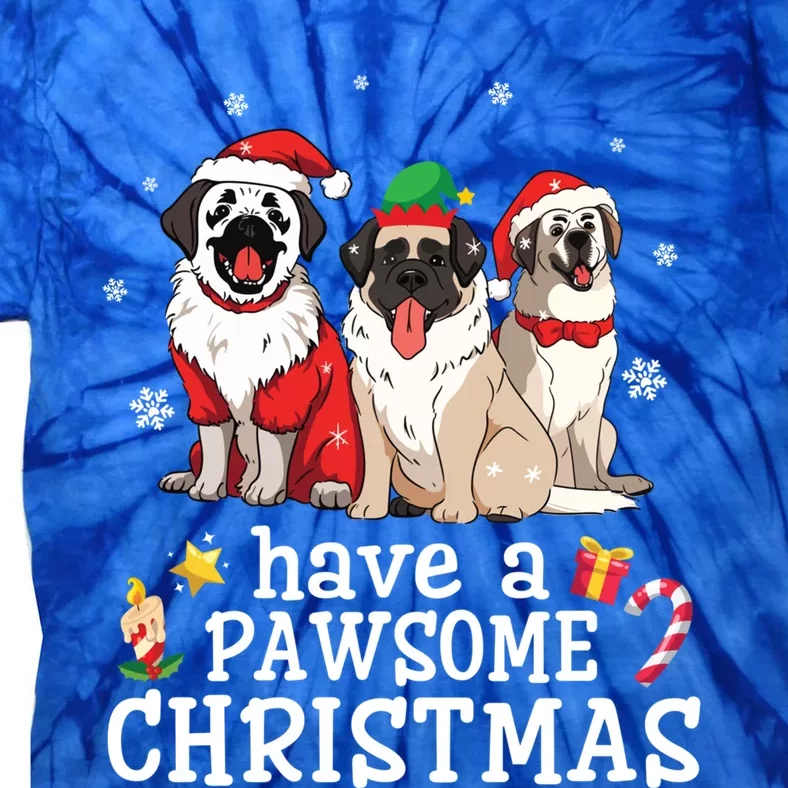 Anatolian Shepherd Dogs Merry Day Have A Pawsome Christmas Gift Tie-Dye T-Shirt