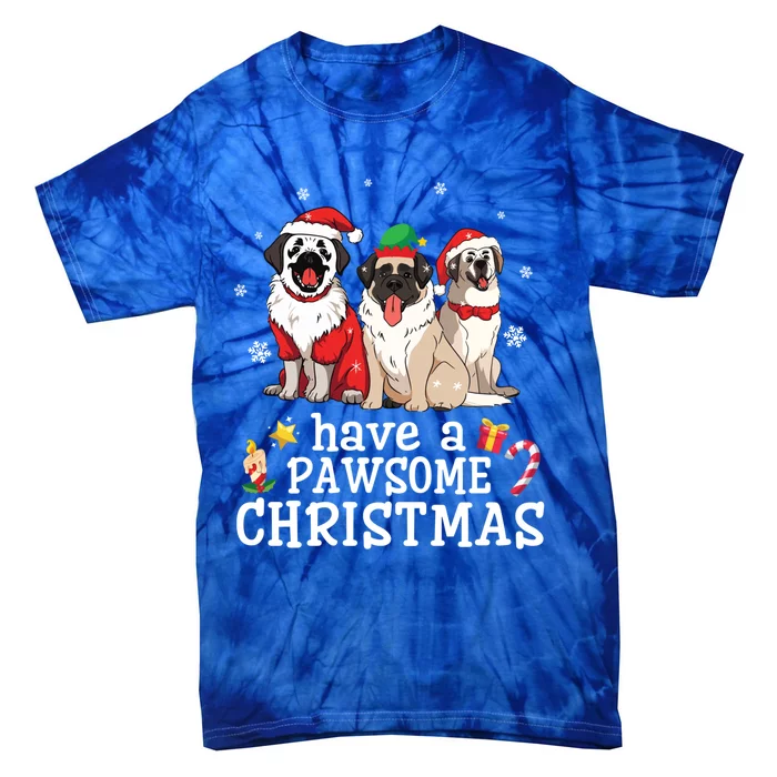 Anatolian Shepherd Dogs Merry Day Have A Pawsome Christmas Gift Tie-Dye T-Shirt