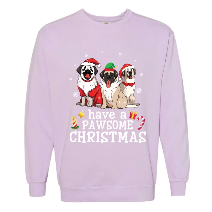 Anatolian Shepherd Dogs Merry Day Have A Pawsome Christmas Gift Garment-Dyed Sweatshirt