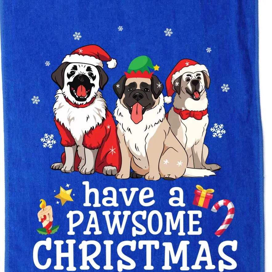 Anatolian Shepherd Dogs Merry Day Have A Pawsome Christmas Gift Platinum Collection Golf Towel