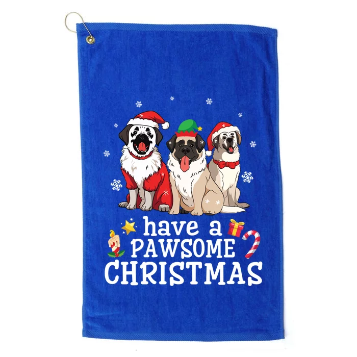 Anatolian Shepherd Dogs Merry Day Have A Pawsome Christmas Gift Platinum Collection Golf Towel