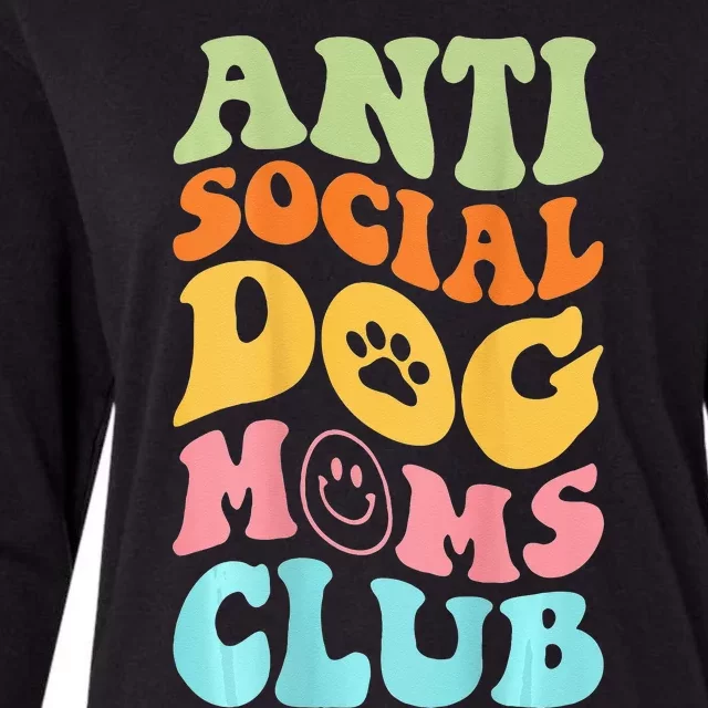 ANTI SOCIAL DOG MOMS CLUB Womens Cotton Relaxed Long Sleeve T-Shirt