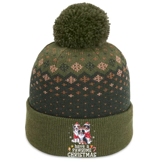 Australian Shepherd Dogs Merry Day Have A Pawsome Christmas Gift The Baniff Cuffed Pom Beanie