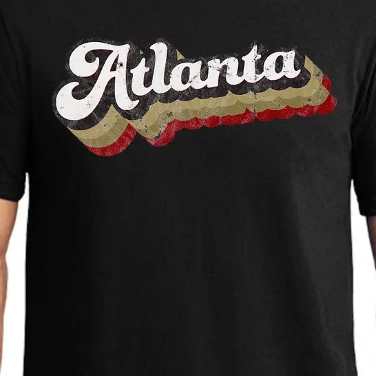 Atlanta Soccer Distressed Retro Baseball Script 404 United Pajama Set