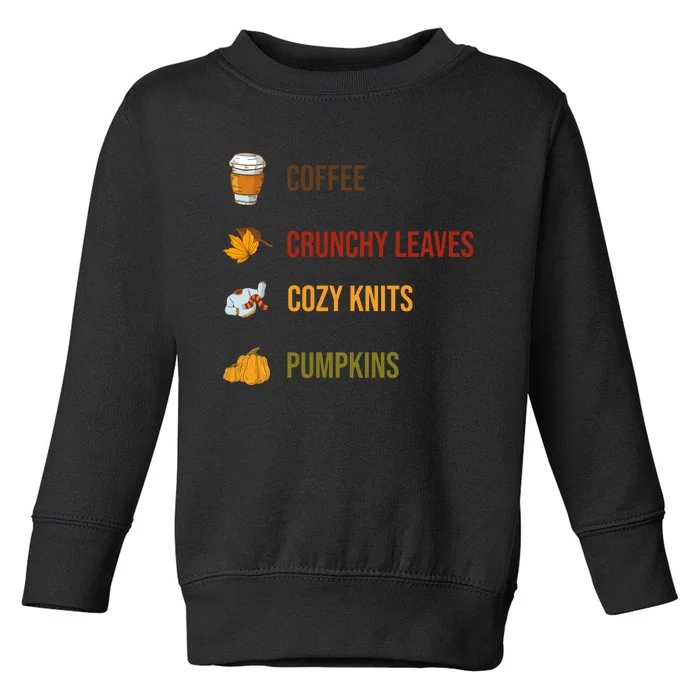 Autumn Season Essentials Graphic Toddler Sweatshirt