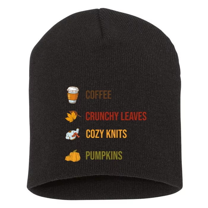 Autumn Season Essentials Graphic Short Acrylic Beanie