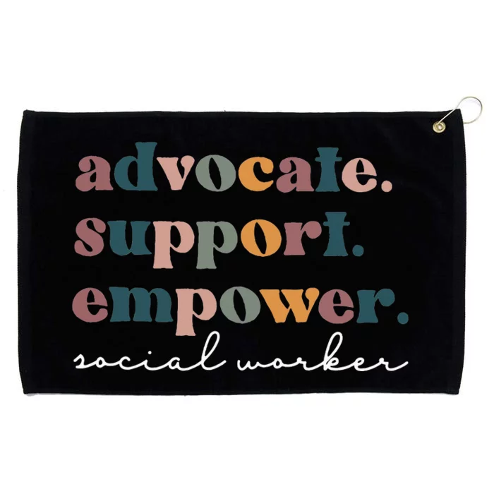 Advocate Support Empower Groovy Social Worker Graduation MSW Grommeted Golf Towel